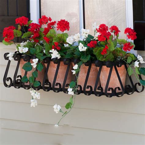 metal outdoor window boxes|36 inch metal window box.